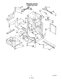 FRAME Diagram and Parts List for KUCC151T0  KitchenAid Trash Compactor
