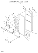 REFRIGERATOR DOOR Diagram and Parts List for ED20DFXEW02  Whirlpool Refrigerator