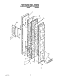 FREEZER DOOR Diagram and Parts List for RS20CKXAW00  Roper Refrigerator