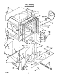 TUB, LIT/OPTIONAL Diagram and Parts List for WU5650V2  Roper Dishwasher