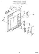 INNER DOOR Diagram and Parts List for DU805DWGQ2  Whirlpool Dishwasher