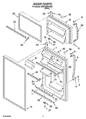 DOOR PARTS Diagram and Parts List for 5VET2WPKLQ05  Whirlpool Refrigerator