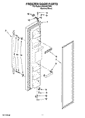 FREEZER DOOR PARTS Diagram and Parts List for ED2LHEXTD00  Whirlpool Refrigerator