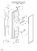 FREEZER DOOR Diagram and Parts List for 4KSRS22QDW01  KitchenAid Refrigerator