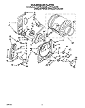 BULKHEAD Diagram and Parts List for LGT7646AZ0  Whirlpool Dryer