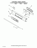 CONTROL PANEL PARTS Diagram and Parts List for KGSK901SBL02  KitchenAid Range