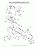 MOTOR AND ICE CONTAINER PARTS Diagram and Parts List for ED2FHEXVB01  Whirlpool Refrigerator