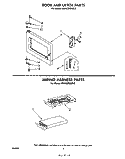 DOOR AND LATCH , WIRING HARNESS Diagram and Parts List for MW3200XM0  Whirlpool Microwave