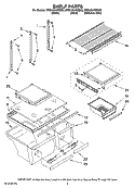 SHELF PARTS Diagram and Parts List for MTB1954MEB00  Whirlpool Refrigerator
