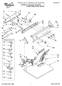 TOP AND CONSOLE, LIT/OPTIONAL Diagram and Parts List for LGR5644EQ1  Whirlpool Dryer