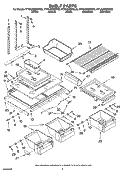 SHELF PARTS Diagram and Parts List for KTRA22EMBT02  KitchenAid Refrigerator