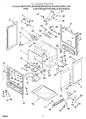 CHASSIS Diagram and Parts List for RF378PXGQ0  Whirlpool Range