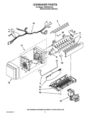 ICEMAKER PARTS Diagram and Parts List for GI6FDRXXY07  Whirlpool Refrigerator