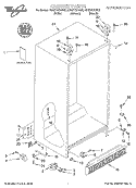 CABINET, LITERATURE Diagram and Parts List for ED22TEXHT02  Whirlpool Refrigerator
