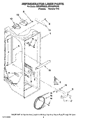 REFRIGERATOR LINER PARTS Diagram and Parts List for MSD2258KEU00  Whirlpool Refrigerator