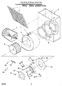 VENTILATION Diagram and Parts List for RC8900XXW0  Whirlpool Cooktop