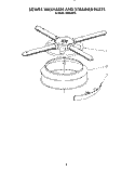 LOWER WASHARM AND STRAINER Diagram and Parts List for KUDI220T0  KitchenAid Dishwasher