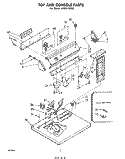 TOP AND CONSOLE , LITERATURE AND OPTIONAL Diagram and Parts List for LG5601XPW0  Whirlpool Dryer