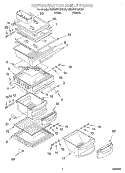 REFRIGERATOR SHELF Diagram and Parts List for KSRS22KGBT02  KitchenAid Refrigerator