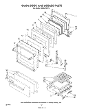 OVEN DOOR AND BROILER Diagram and Parts List for SE953PSKT1  Whirlpool Range