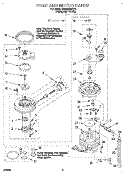 PUMP AND MOTOR Diagram and Parts List for DU940QWDQ3  Whirlpool Dishwasher