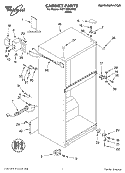 CABINET, LITERATURE Diagram and Parts List for 4VET18GKGW02  Whirlpool Refrigerator