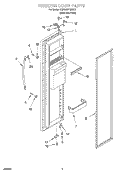 FREEZER DOOR Diagram and Parts List for KSRS22FGSS13  KitchenAid Refrigerator