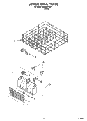 LOWER RACK PARTS Diagram and Parts List for GU630XTLQ1  Whirlpool Dishwasher