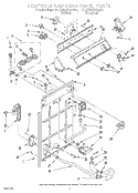 CONTROLS AND REAR PANEL Diagram and Parts List for GLSR5233AW0  Whirlpool Washer