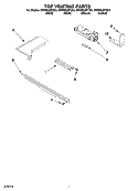 Part Location Diagram of W10105780 Whirlpool Front, Air Duct