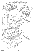 SHELF Diagram and Parts List for ET18CMXJW01  Whirlpool Refrigerator