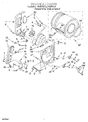 BULKHEAD Diagram and Parts List for LGR5644EZ2  Whirlpool Dryer