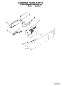 CONTROL PANEL PARTS Diagram and Parts List for KUDB03CTBS0  KitchenAid Dishwasher