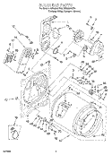 SECTION Diagram and Parts List for GEQ8858HQ0  Whirlpool Dryer