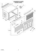 CABINET Diagram and Parts List for CAH24WCL0  Crosley Air Conditioner