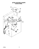 OVEN ELECTRICAL Diagram and Parts List for SF375PEWN3  Whirlpool Range