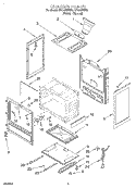 CHASSIS Diagram and Parts List for SF304PEEW0  Whirlpool Range