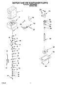 MOTOR AND ICE CONTAINER PARTS Diagram and Parts List for KSSP48QMS00  KitchenAid Refrigerator