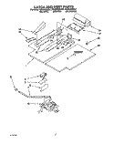 LATCH AND VENT Diagram and Parts List for KEBS208AWH1  KitchenAid Wall Oven