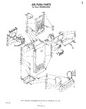 AIR FLOW Diagram and Parts List for ED26MMXLWR0  Whirlpool Refrigerator
