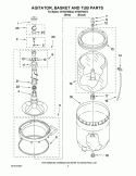 AGITATOR, BASKET AND TUB PARTS Diagram and Parts List for WTW5790SQ2  Whirlpool Washer