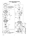 PUMP AND MOTOR Diagram and Parts List for KUDA23SY1  KitchenAid Dishwasher