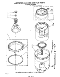 AGITATOR, BASKET AND TUB Diagram and Parts List for LA5700XPW4  Whirlpool Washer
