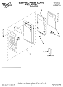 CONTROL PANEL PARTS Diagram and Parts List for MH2155XPS1  Whirlpool Microwave