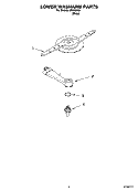 LOWER WASHARM PARTS Diagram and Parts List for IPU98666  Inglis Dishwasher
