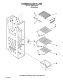 FREEZER LINER PARTS Diagram and Parts List for ED5PVEXWS13  Whirlpool Refrigerator