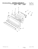 CONTROL PANEL, LITERATURE Diagram and Parts List for KEBS207YAL2  KitchenAid Wall Oven