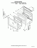 DOOR PARTS Diagram and Parts List for GFG471LVB1  Whirlpool Range