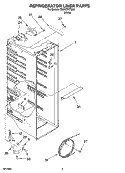 REFRIGERATOR LINER PARTS Diagram and Parts List for CS25CFXTQ00  Crosley Refrigerator