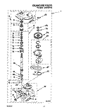 GEARCASE Diagram and Parts List for LA5558XTN2  Whirlpool Washer